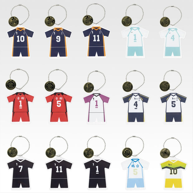 Ichiban Kuji Haikyu!! ~The Road to Nationals~: F Prize Acrylic Charm with School Icon Button