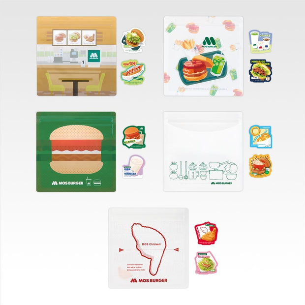 Ichiban Kuji MOS Burger 2: E Prize Zipper Bag and Flake Sticker Set