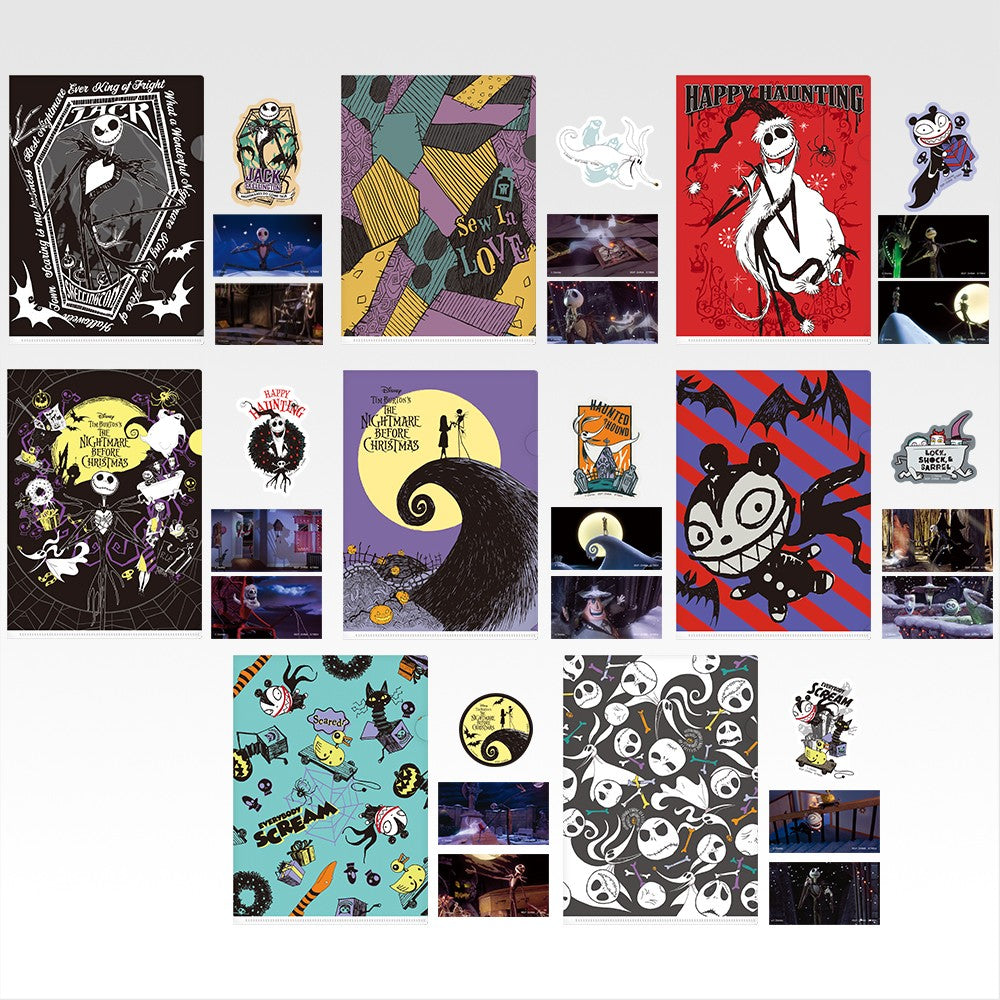 Ichiban Kuji Tim Burton's The Nightmare Before Christmas: H Prize Clear File & Sticker Set