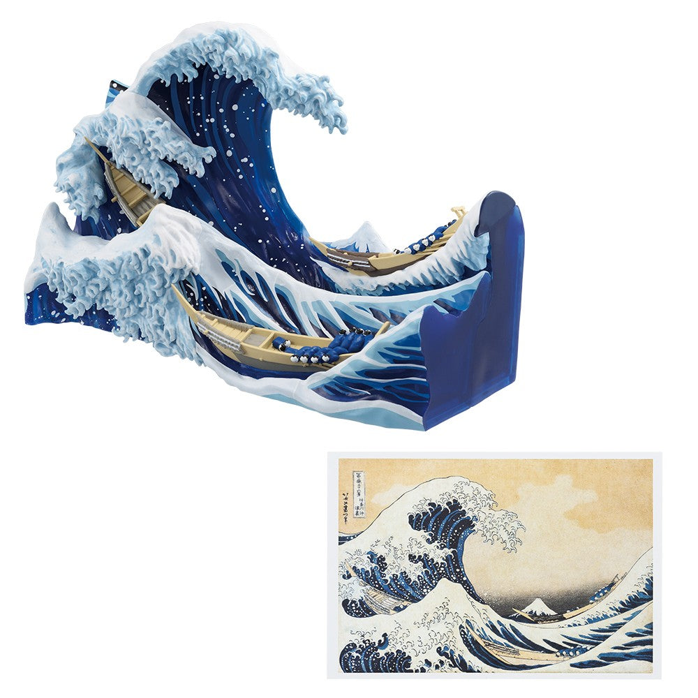 Ichiban Kuji Katsushika Hokusai: A Prize Kanagawa-oki nami ura Diorama with Postcard Stand