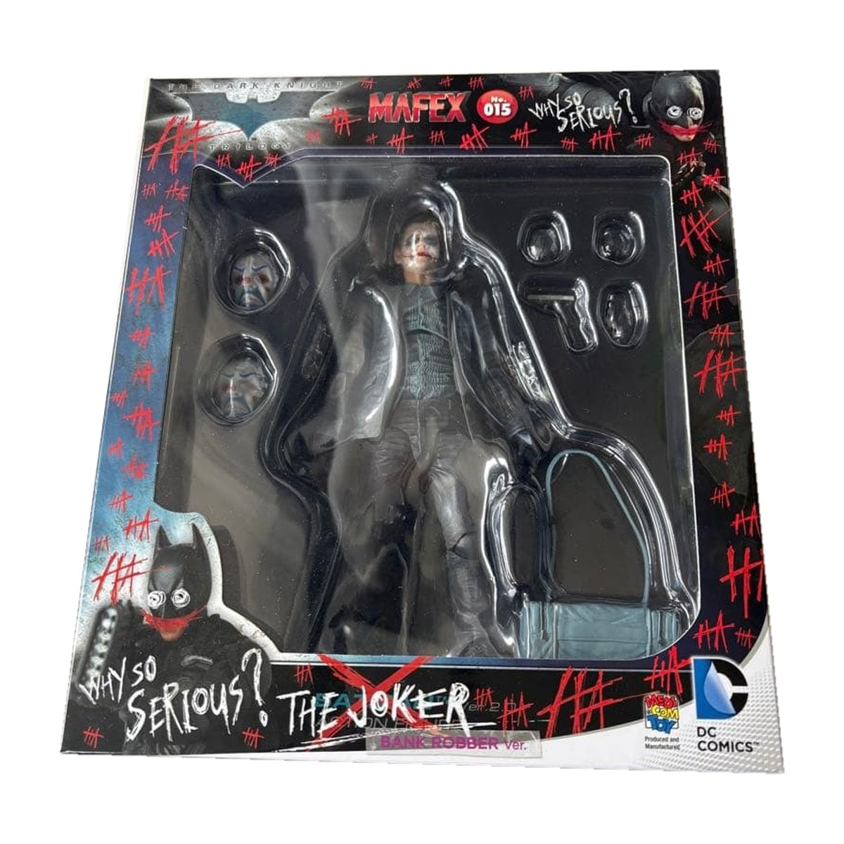 MAFEX No.015 THE JOKER(BANK ROBBER Ver.) — package reference photo, white background | 13cf2e8239f478b3