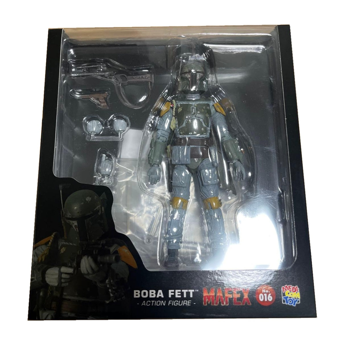 MAFEX No.016 BOBA FETT (TM) — package reference photo, white background | c3e5d7622f9ceb33