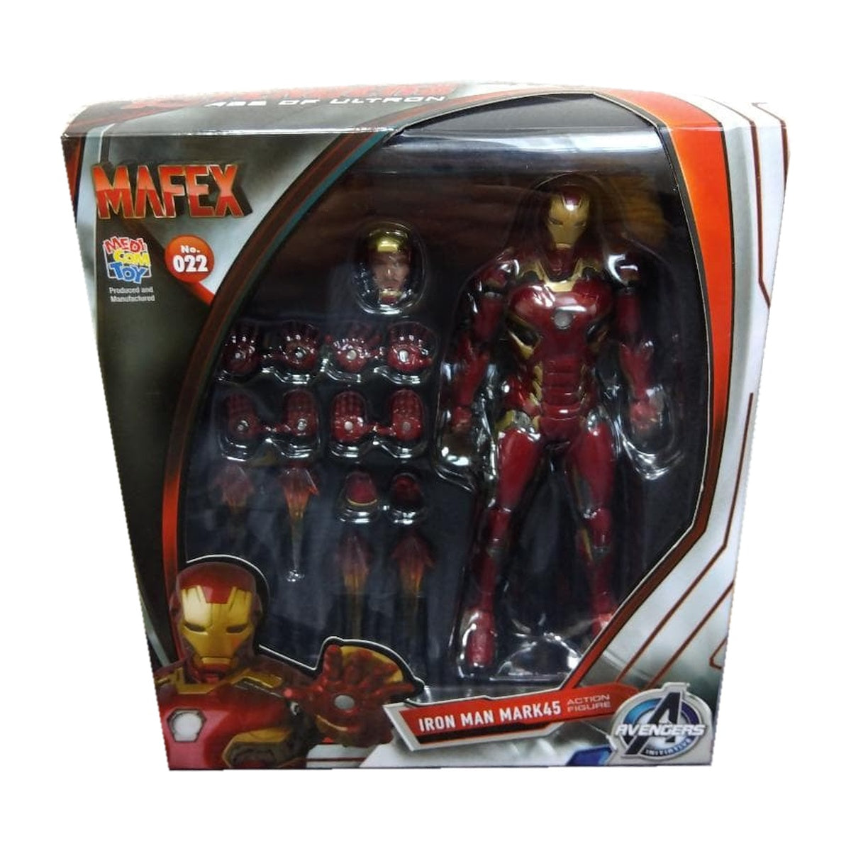 MAFEX No.022 IRON MAN MARK45 — package reference photo, white background | a49e5af4be057c79