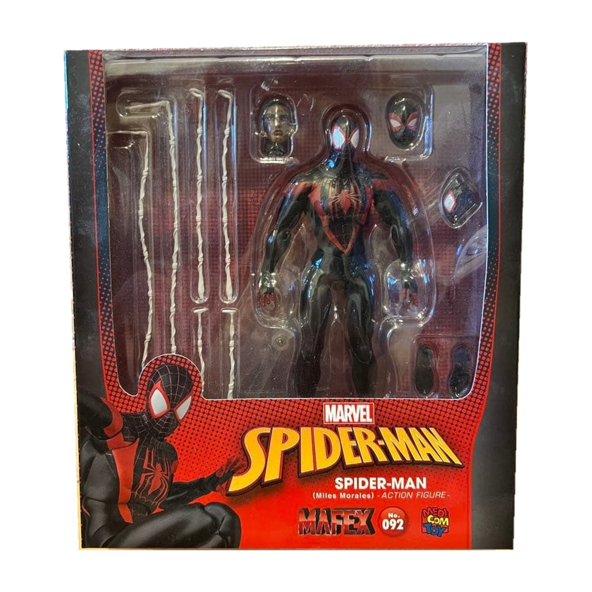 MAFEX No.092 Spider-Man (Miles Morales) — package reference photo, white background | 7b7a0fb4007852b4