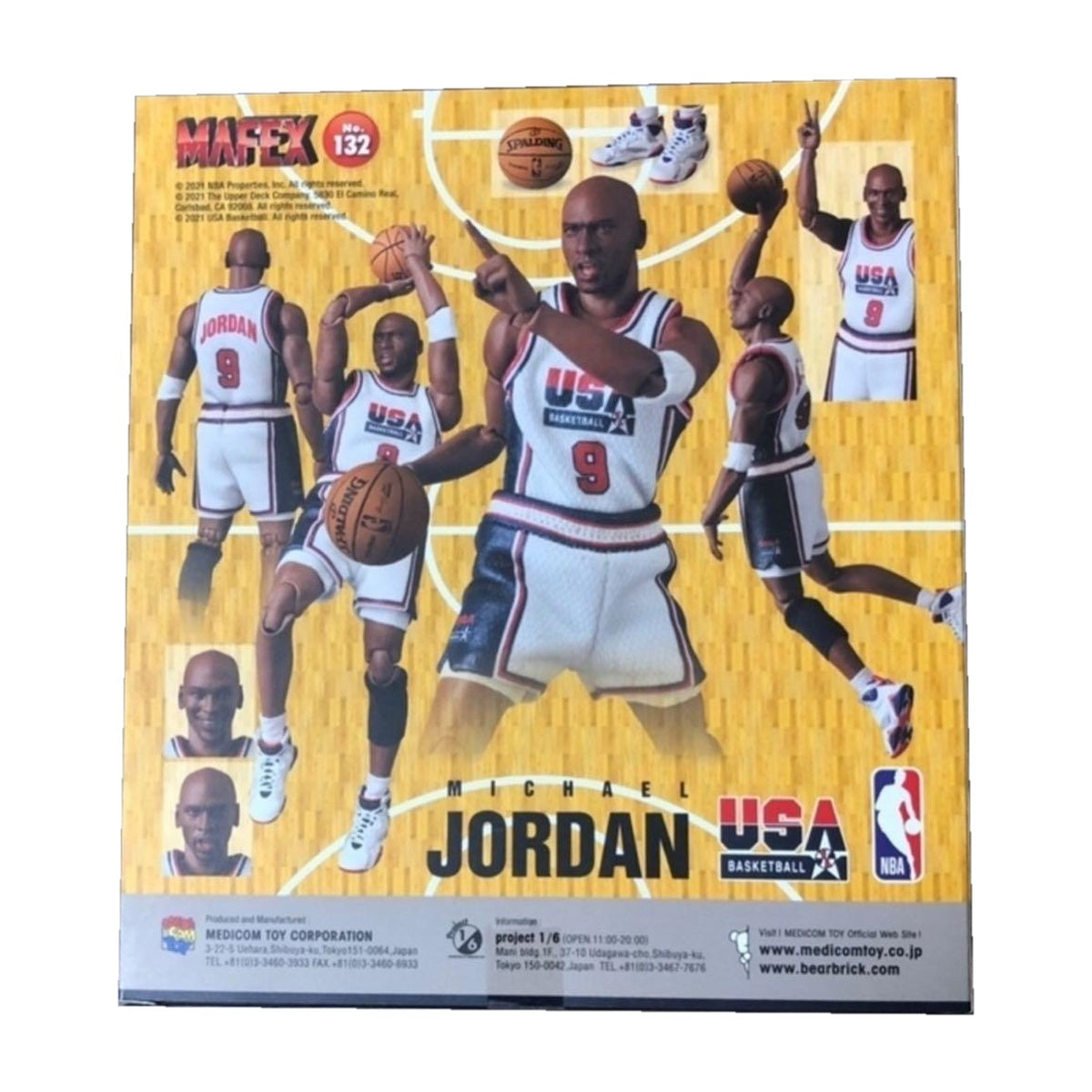 MAFEX No.132 Michael Jordan(1992 TEAM USA) — package reference photo, white background | 606cc6a2cf338712
