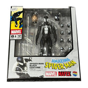 MAFEX No.147 SPIDER-MAN BLACK COSTUME (COMIC Ver.) — package reference photo, white background | 8b5b8334b1a8d270