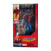 MAFEX No.185 SPIDER-MAN(CLASSIC COSTUME Ver.) — package reference photo, white background | 8a824a441cb4cea7