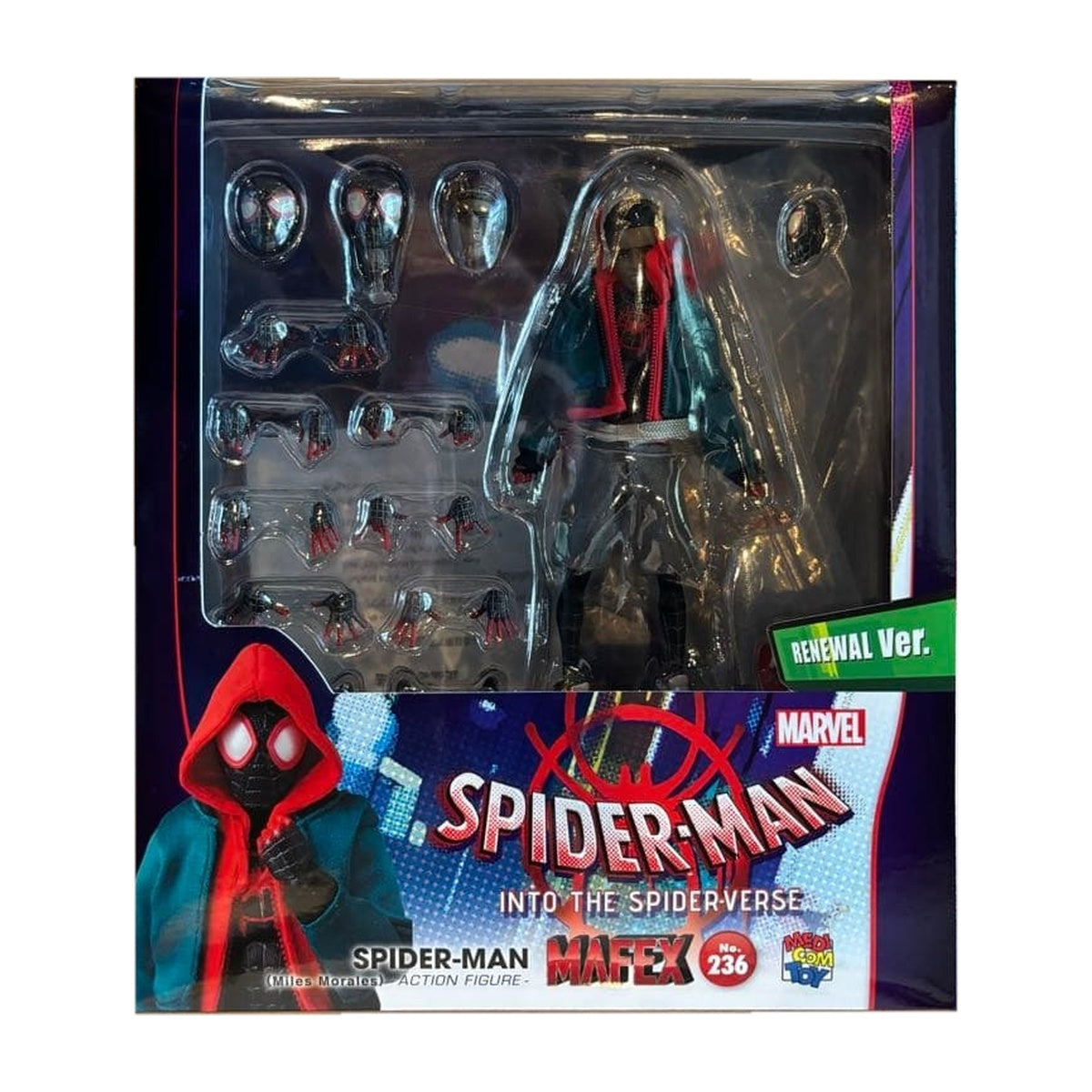 MAFEX No.236 SPIDER-MAN(Miles Morales) RENEWAL Ver. — package reference photo, white background | 1b99ff8ec4f47b00